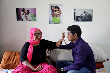 Pramodini Roul, 24, an acid attack survivor and a campaigner at Chhanv, an NGO that supports acid attack victims, and her partner Saroj Sahoo, 26, a manager at Chhanv share a moment at the "Sheroes" home for acid attack victims in Noida, India, February 8, 2018. The couple met at a nursing home in Cuttack, India, where Pramodini was undergoing treatment for acid burns. Saroj was friends with the lady nurse who was treating Pramodini and would visit his friend at the nursing home while she was treating Pramodini, which is how the two met for the first time, on April 8, 2014. "On September 14, 2017, after an eye surgery, I was flying with Saroj and suddenly started seeing things clearly. That was the first time I saw Saroj's face. I had never imagined that I would be able to see Saroj in my lifetime," said Pramodini. The couple is scheduled to hold a ring ceremony on Valentine’s Day in Lucknow. REUTERS/Saumya Khandelwal