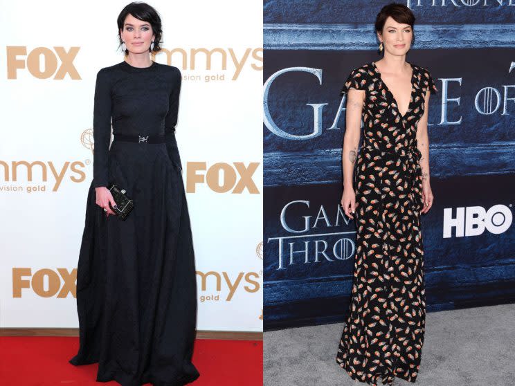 Lena Headey in 2011 and 2016. (Photo: Getty Images)