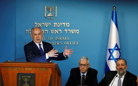 Benjamin Netanyahu said Israel had reached “unprecedented common understanding” with the UN High Commissioner for Refugees over the fate of the asylum seekers - Credit: REUTERS/Ronen Zvulun