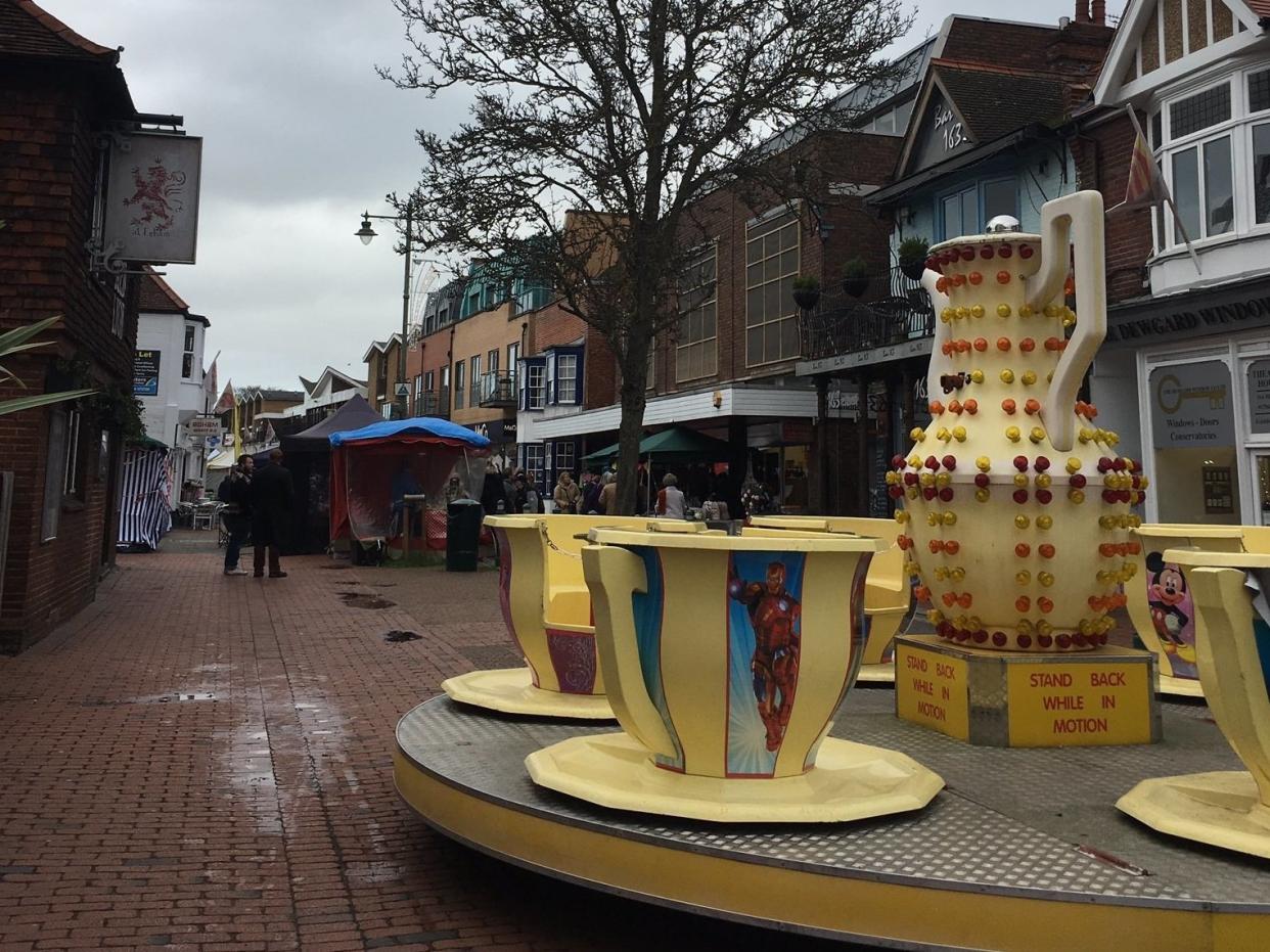 The girl was visiting the fair in Egham town centre with her family: Egham Town Team