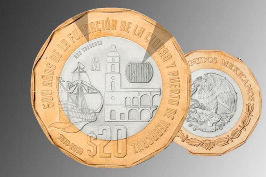 Moneda mexicana de 20 pesos se vende hasta en 2 millones 