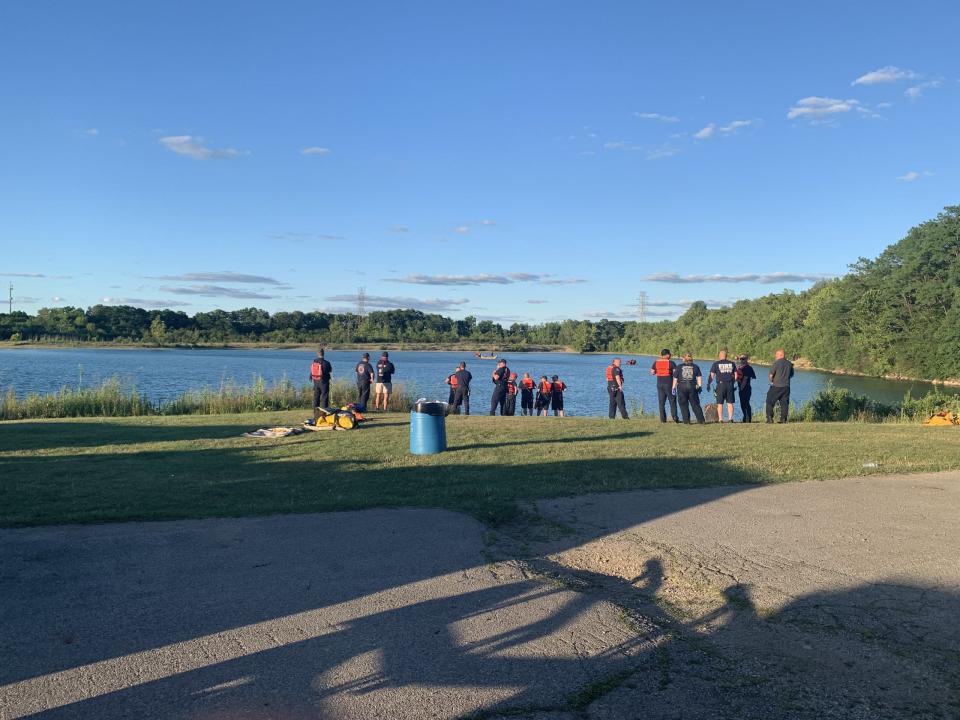 Search and rescue crews are conducting a water rescue in Dayton Sunday night.