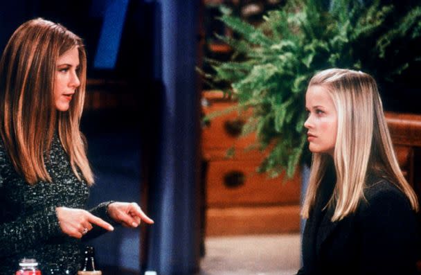 PHOTO: Jennifer Aniston and Reese Witherspoon in a scene on 'Friends,' in 2000 (NBCUniversal via Getty Images)