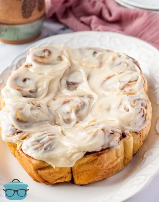 <p><strong>Get the recipe: <a href="https://www.thecountrycook.net/homemade-crock-pot-cinnamon-rolls/" rel="nofollow noopener" target="_blank" data-ylk="slk:Crock Pot Cinnamon Rolls;elm:context_link;itc:0;sec:content-canvas" class="link rapid-noclick-resp">Crock Pot Cinnamon Rolls</a></strong></p>