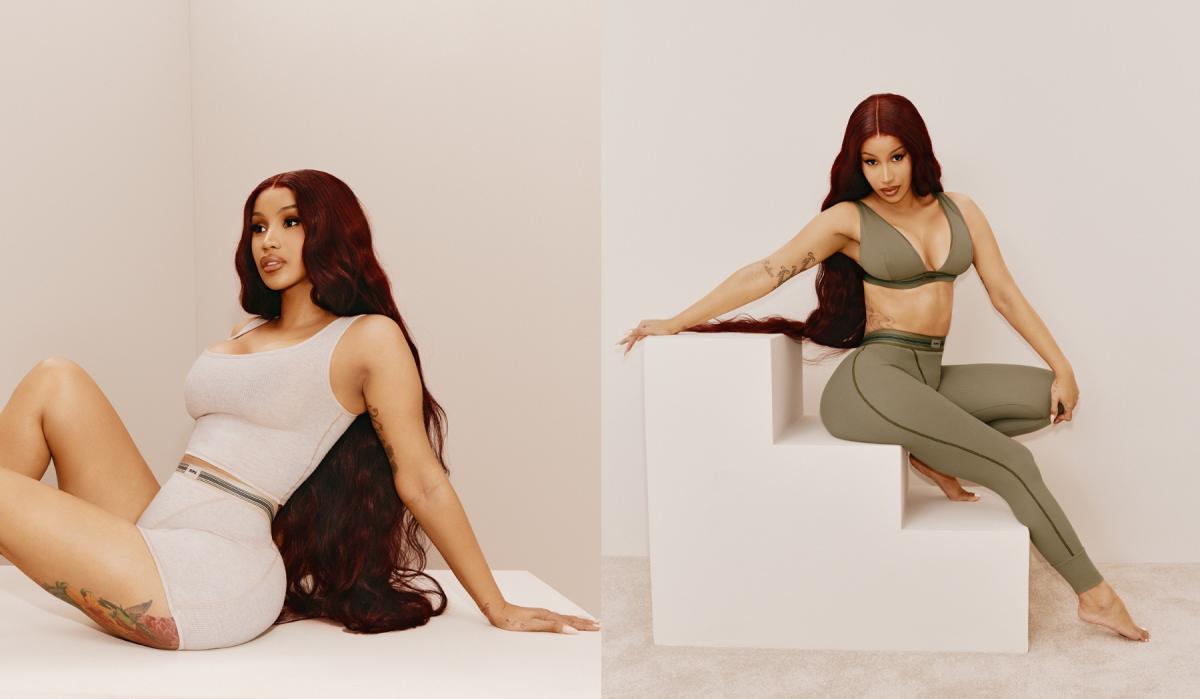 SKIMS on X: .@iamcardib wears the new Cotton Rib Scoop Tank and Thong in  Army.  / X