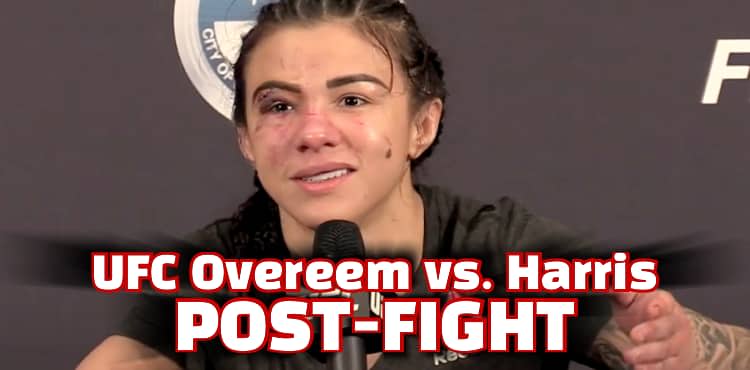 Claudia Gadelha UFC Overeem vs Harris post-fight