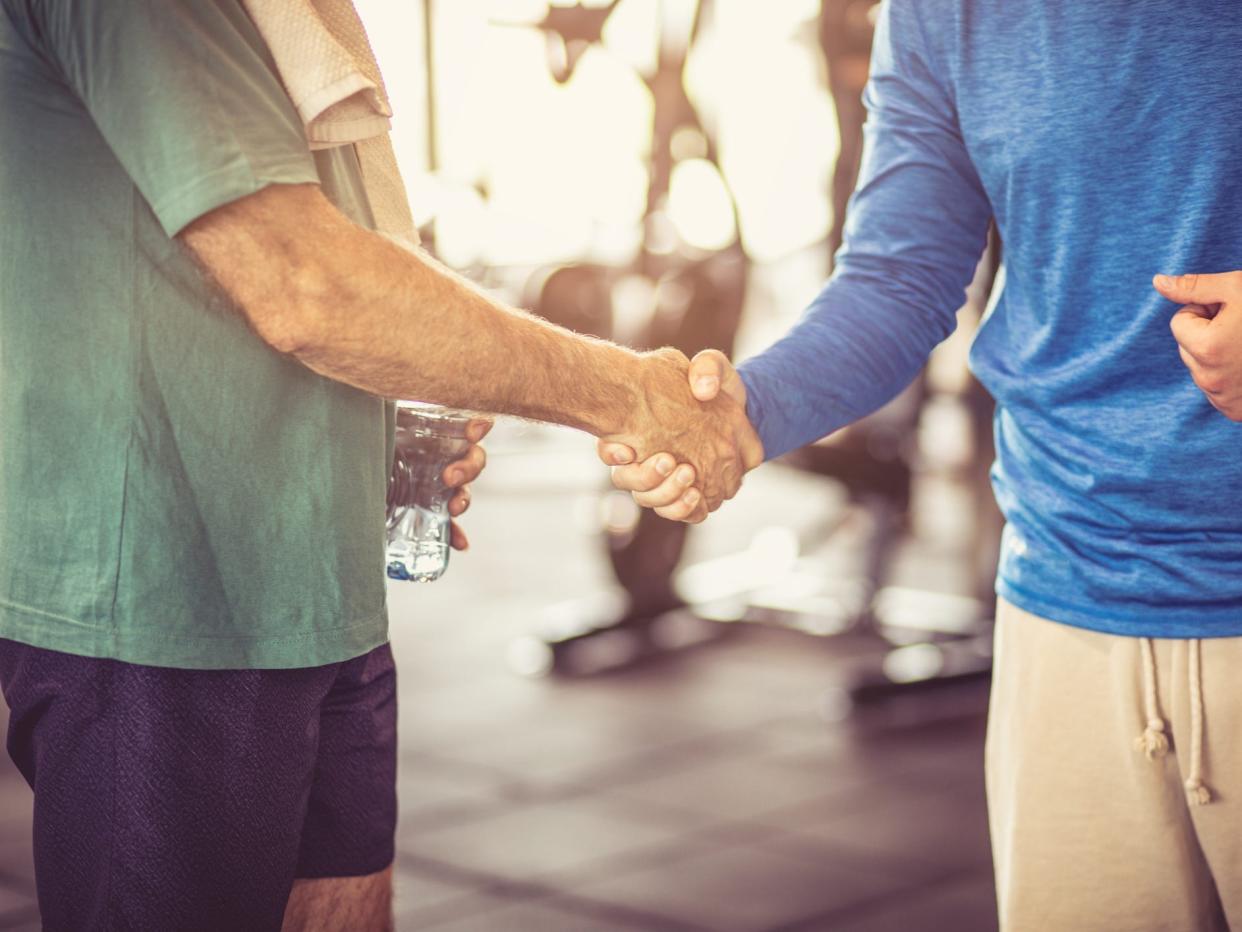 two men shaking hands