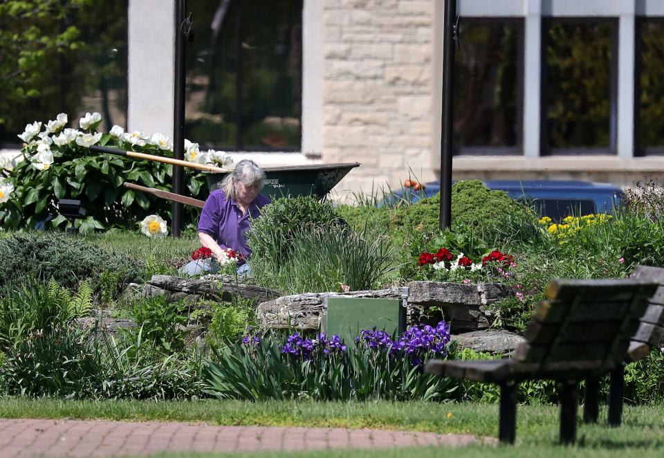 Flower beds are planted at Veteran's Park on Wednesday, May 15, 2024 in Fond du Lac, Wis.