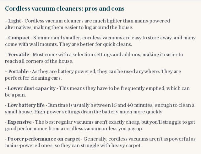 Cordless vacuum cleaners: pros and cons