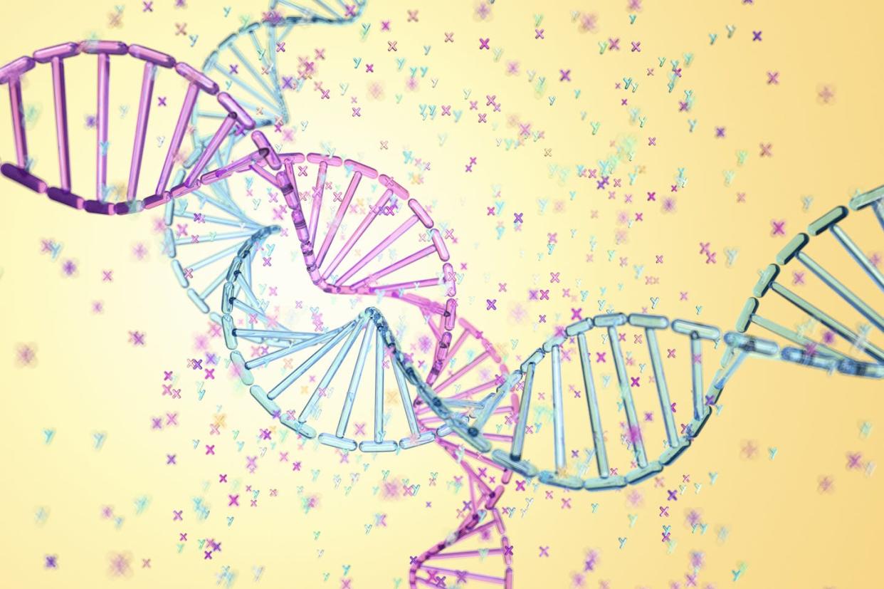 Gender and sex are more complicated than X and Y chromosomes. <a href="https://www.gettyimages.com/detail/illustration/strands-depicting-gender-choice-chromosomes-royalty-free-illustration/593469097" rel="nofollow noopener" target="_blank" data-ylk="slk:I Like That One/Digital Vision via Getty Images;elm:context_link;itc:0;sec:content-canvas" class="link ">I Like That One/Digital Vision via Getty Images</a>