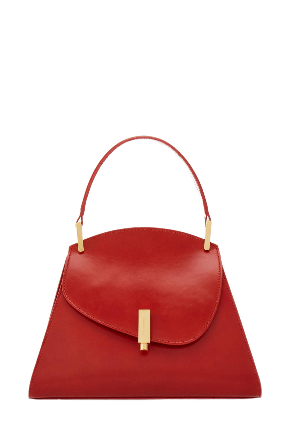 Ferragamo Prisma Glossed-Leather Tote