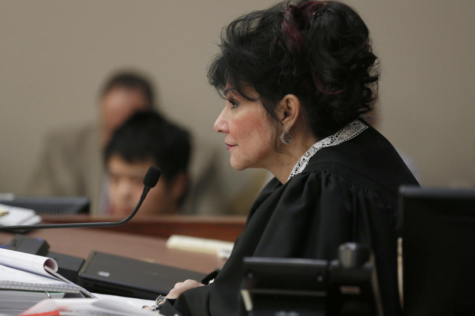 Judge Rosemarie Aquilina said she considered it her "honor and privilege" to sentence&nbsp;former USA Gymnastics doctor Larry Nassar to up to 175 years in prison. (Photo: JEFF KOWALSKY via Getty Images)