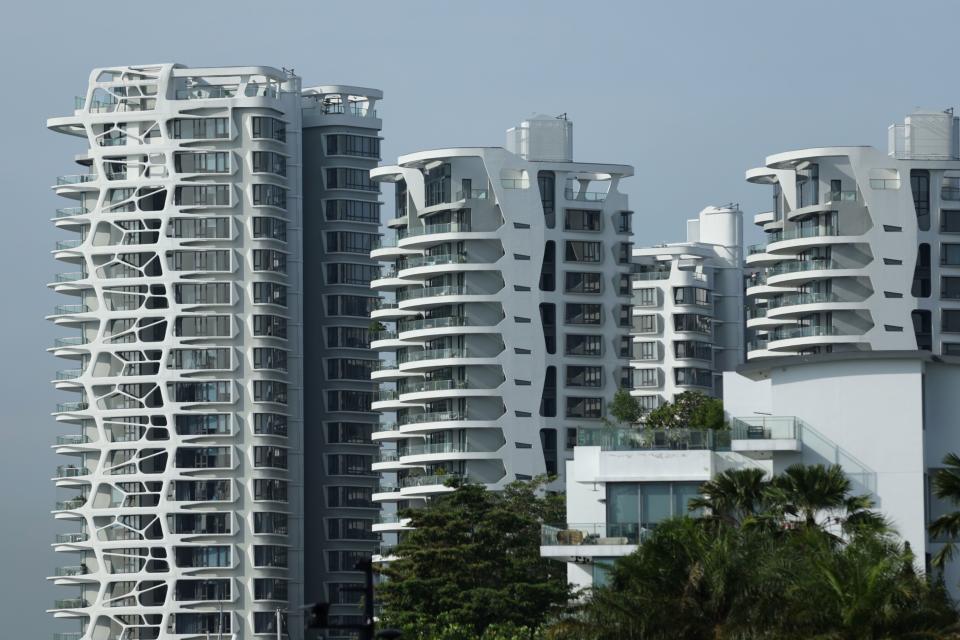 Private residential housing at Sentosa Cove on Sentosa Island in Singapore, on Saturday, April 29, 2023. Singapore is raising taxes on property purchases to cool its red-hot housing market, amid mounting concern that an influx of wealth into the city-state is hurting affordability for locals and its competitiveness as a financial hub.