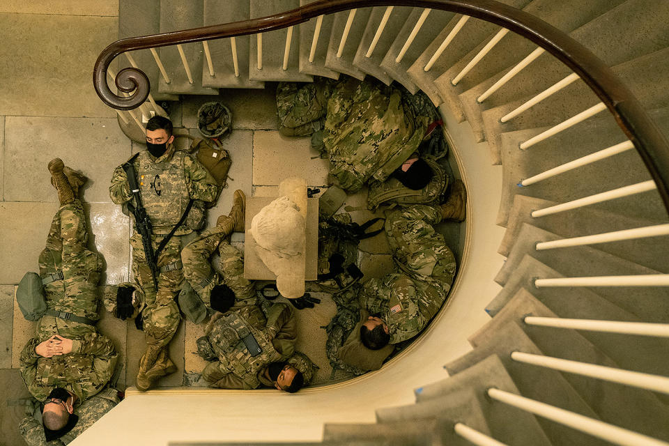 Extraordinary Photos of the National Guard at the U.S. Capitol Ahead of the Biden Inauguration