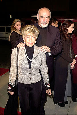 Sean Connery with his wife at the Beverly Hills premiere of Columbia's Finding Forrester