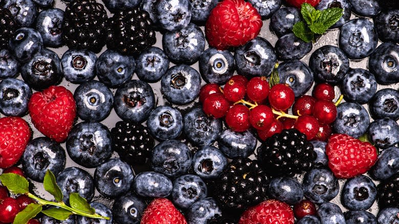 variety of fresh berries