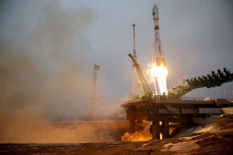 Launch of the Arktika-M satellite for monitoring the climate and environment in the Arctic, at the Baikonur Cosmodrome