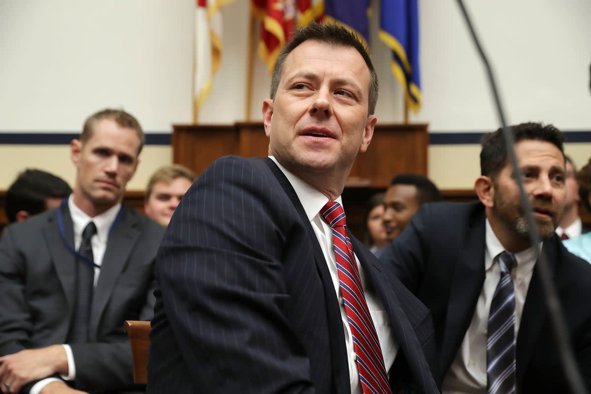 Former FBI agent Peter Strzok is suing the Department of Justice to regain his old job   (Getty Images)