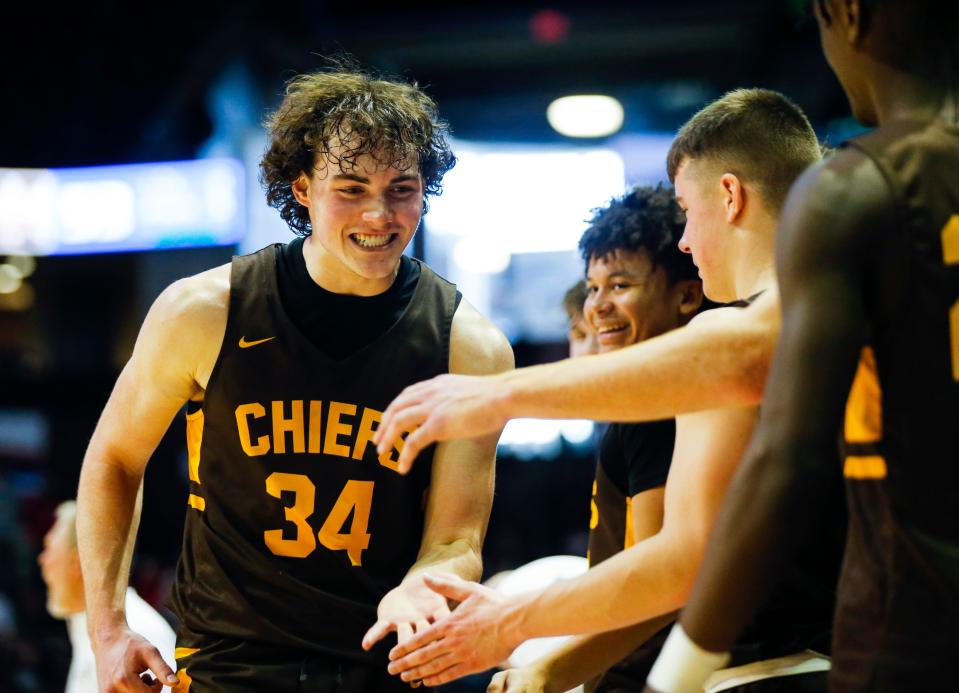 The Kickapoo Chiefs take on the Troy Trojans in a Class 6 state semifinal game at Great Southern Bank Arena on Friday, March 17, 2023.