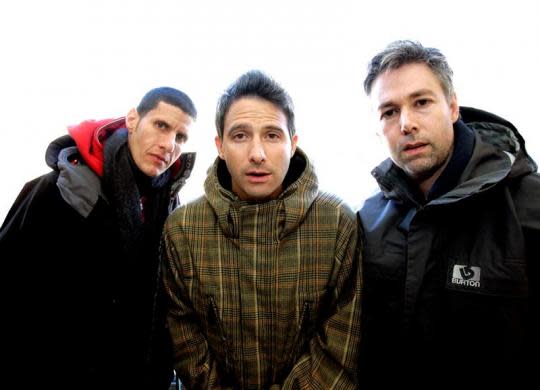 The Beastie Boys (L-R) Mike Diamond, Adam Horowitz and Adam Yauch are photographed at the 2006 Sundance film festival in Park City, Utah, January 22, 2006. The Beastie Boys' documentary film "Awesome: I Fuckin' Shot That" is screening at the festival. REUTERS/Mario Anzuoni