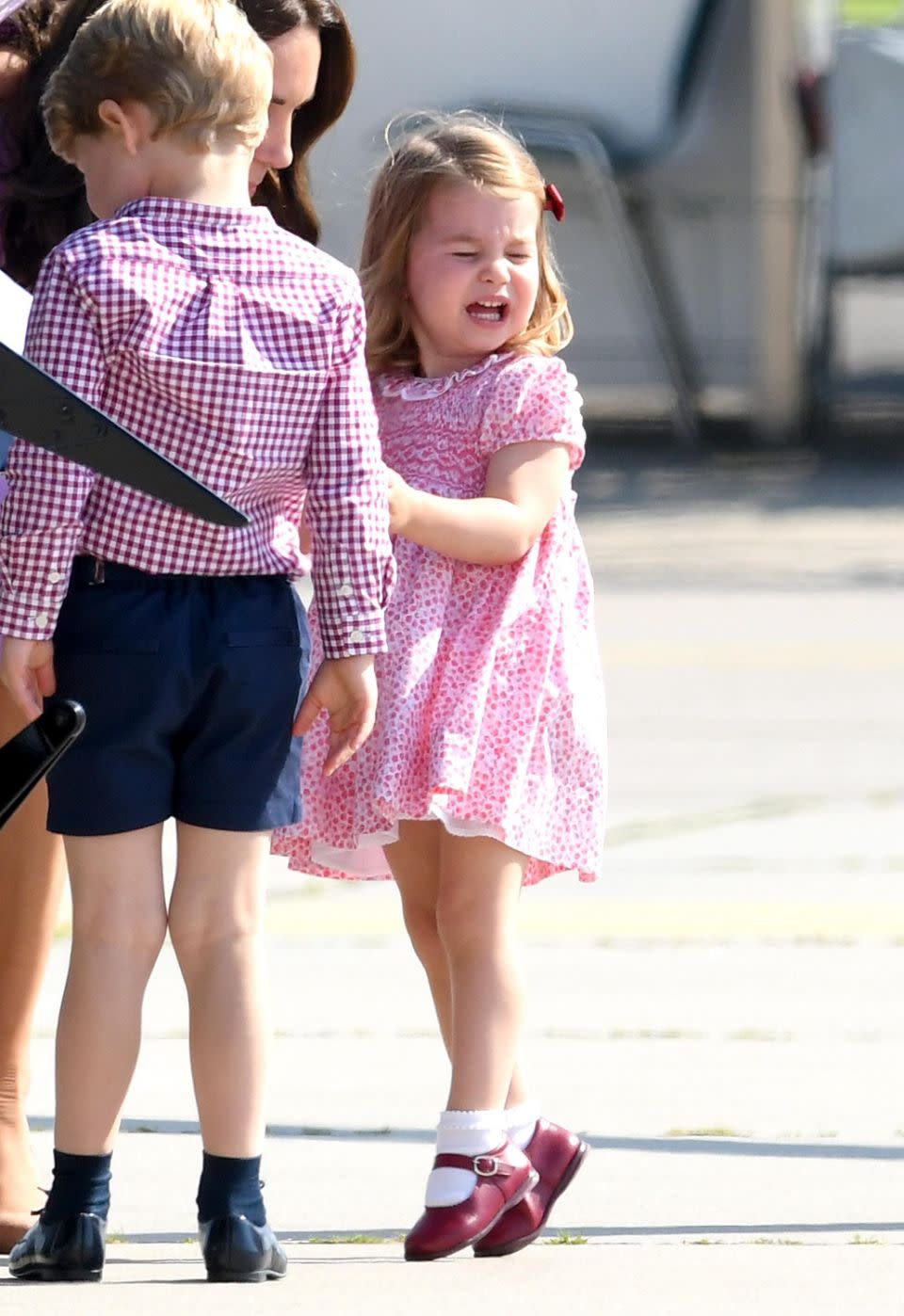 The little princess was devastated when Prince George left for school. Photo: Getty Images