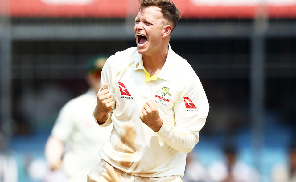 Matthew Kuhnemann, pictured here in action during the third Test between Australia and India.