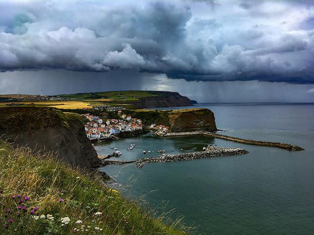 <p>Staithes is a quaint fishing village near Whitby, and this walk that takes you around Cleveland Way National Trail and across the cliffs to Port Mulgrave harbour is one of the best in the UK. With stunning views of the sea, quiet lanes, paths, and fields for your pooch and opportunity to amble through the village too, this is a great walk for a full day out.</p><p><a href="https://www.instagram.com/p/CDZNg5ljX-e/?utm_source=ig_embed&utm_campaign=loading" rel="nofollow noopener" target="_blank" data-ylk="slk:See the original post on Instagram;elm:context_link;itc:0;sec:content-canvas" class="link ">See the original post on Instagram</a></p>