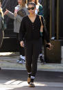 <p>Lori Harvey wears an all-black ensemble as she's seen leaving a Pilates class in L.A. on Jan. 9. </p>