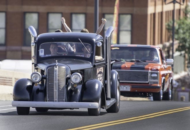 The Rocky Mountain Street Rod Nationals parade in 2018
