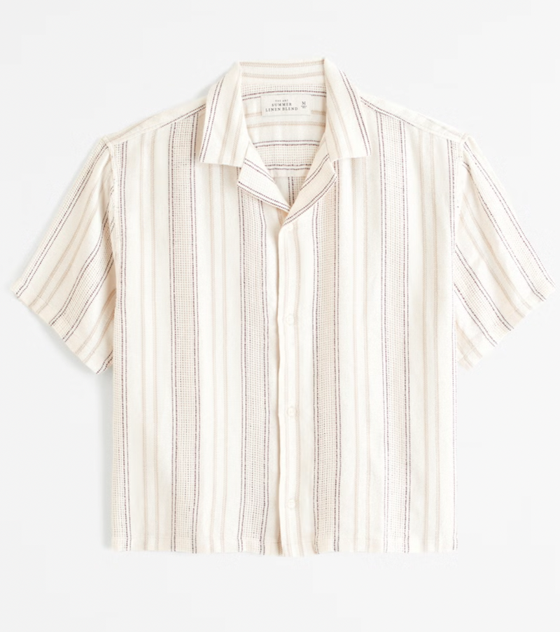 <p><a href="https://go.redirectingat.com?id=74968X1596630&url=https%3A%2F%2Fwww.abercrombie.com%2Fshop%2Fus%2Fp%2Fcamp-collar-cropped-summer-linen-blend-shirt-55048324&sref=https%3A%2F%2Fwww.esquire.com%2Fstyle%2Fmens-fashion%2Fg60329721%2Fbest-striped-shirts-for-men%2F" rel="nofollow noopener" target="_blank" data-ylk="slk:Shop Now;elm:context_link;itc:0;sec:content-canvas" class="link rapid-noclick-resp">Shop Now</a></p><p>Camp Collar Summer Linen-Blend Embroidered Shirt</p><p>abercrombie.com</p><p>$56.00</p>