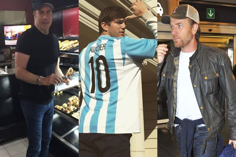 John Travolta comprando facturas, Ashton Kutcher con la camiseta de la selección argentina, Ewan McGregor llegando al aeropuerto para filmar una serie documental... tan solo algunas de las celebridades que pasaron por nuestro país en los últimos años