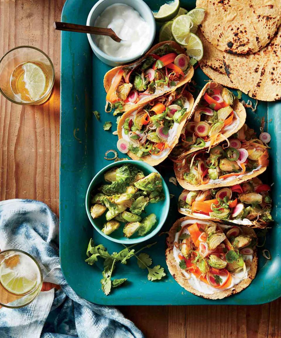 Fried Brussels Sprout Tacos