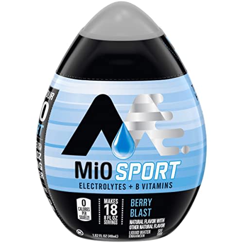 MiO Sport Berry Blast Liquid Water Enhancer, Caffeine Free, 1.62 fl oz Bottle, 4 Pack