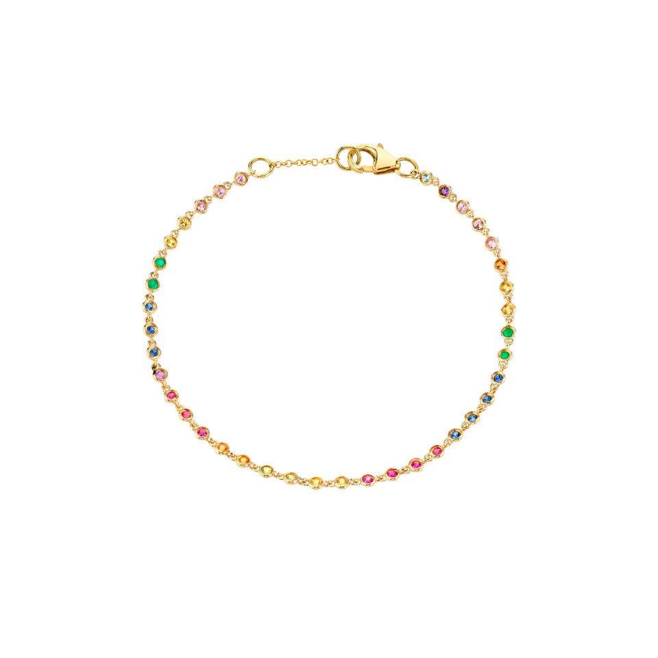 9) Rainbow Bezel Bracelet