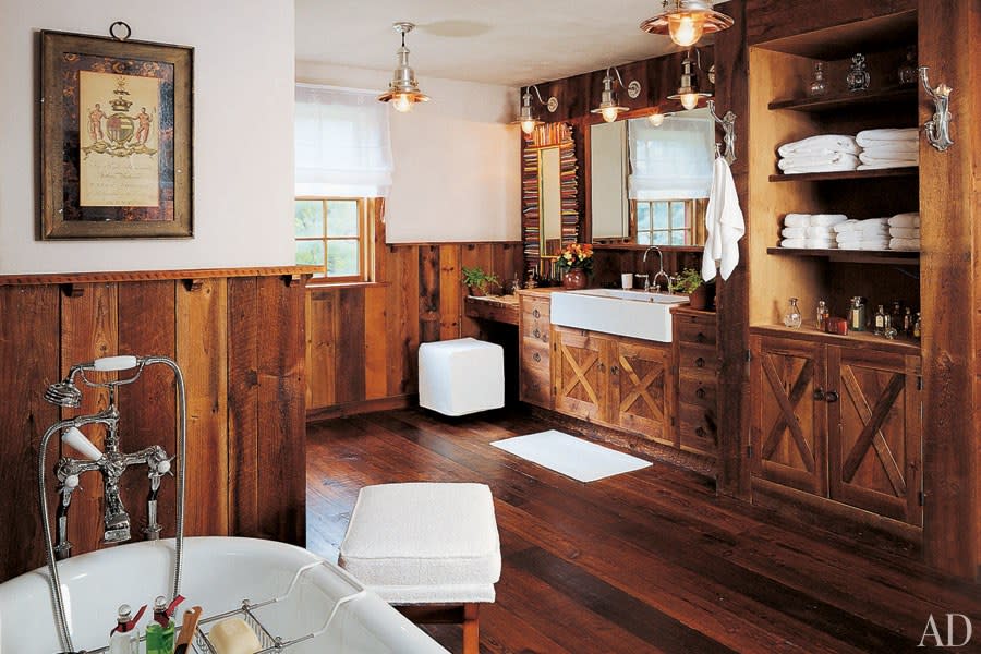 A Bathroom That Feels Like a Rustic Retreat