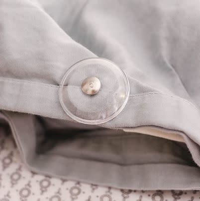 A set of safe-locking magnetic duvet pins to actually keep your duvet insert in place