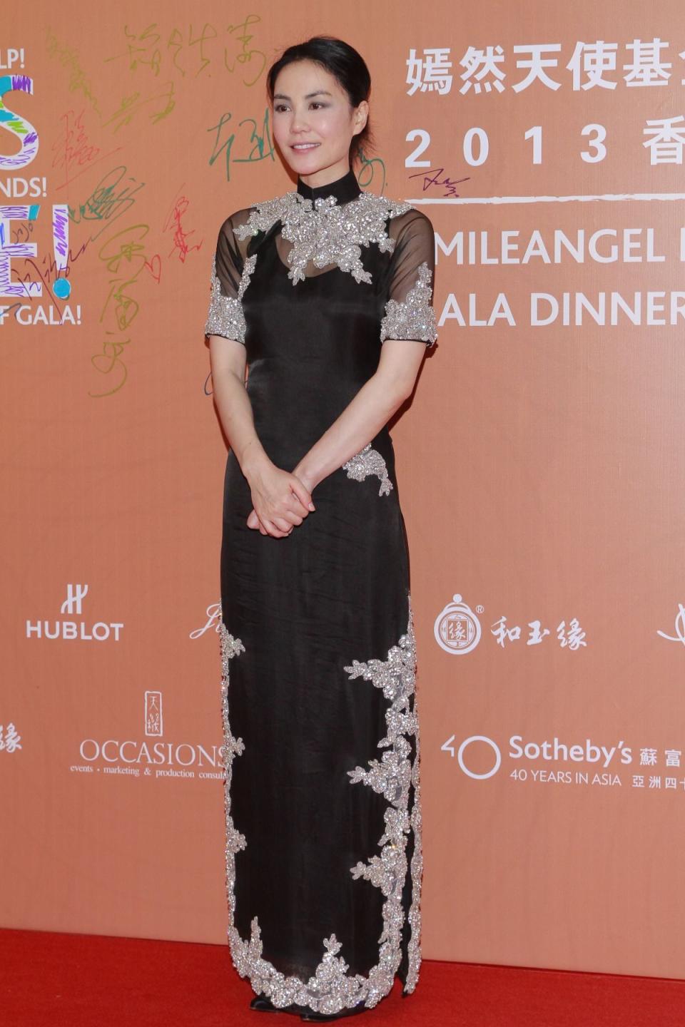 May 27, 2013 at the Yanran Angel Foundation 2013 gala dinner at the Intercontinental Hotel in Hong Kong