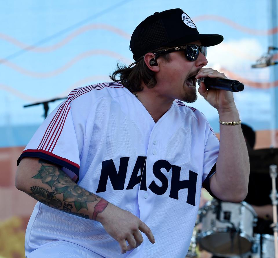 Hardy performs at the Riverfront Front Stage during the CMA Fest on Thursday, June 9, 2022, in Nashville, Tenn. 