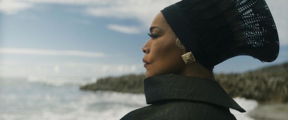 Angela Bassett as Ramonda in Black Panther: Wakanda Forever. (Still: Marvel Studios)