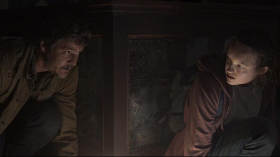 Pedro Pascal and Bella Ramsey in “The Last of Us” (HBO)