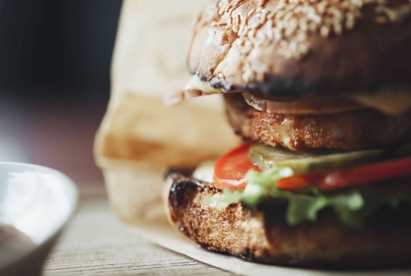 Spring Herb Lamb Burgers With Whipped Feta and Grilled Tomato