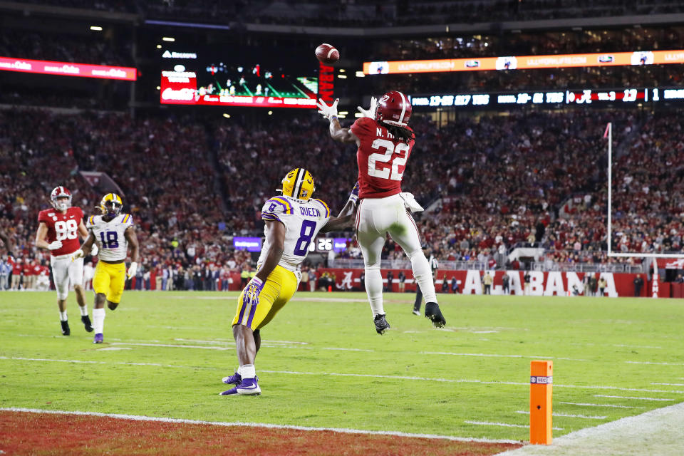 Alabama RB Najee Harris was a monster against LSU. (Photo by Kevin C. Cox/Getty Images)