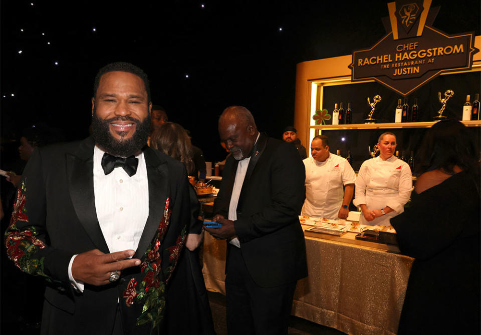 Anthony Anderson at the 75th Emmy Awards Governors Gala with FIJI Water and JUSTIN Vineyard and Winery on Monday, Jan. 15, 2024, at the LA Convention Center in Los Angeles.