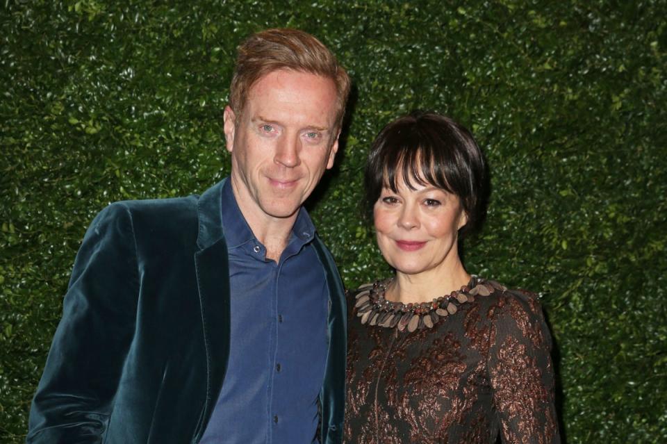 Damian Lewis previously pictured with his late wife Helen McCrory (PA)