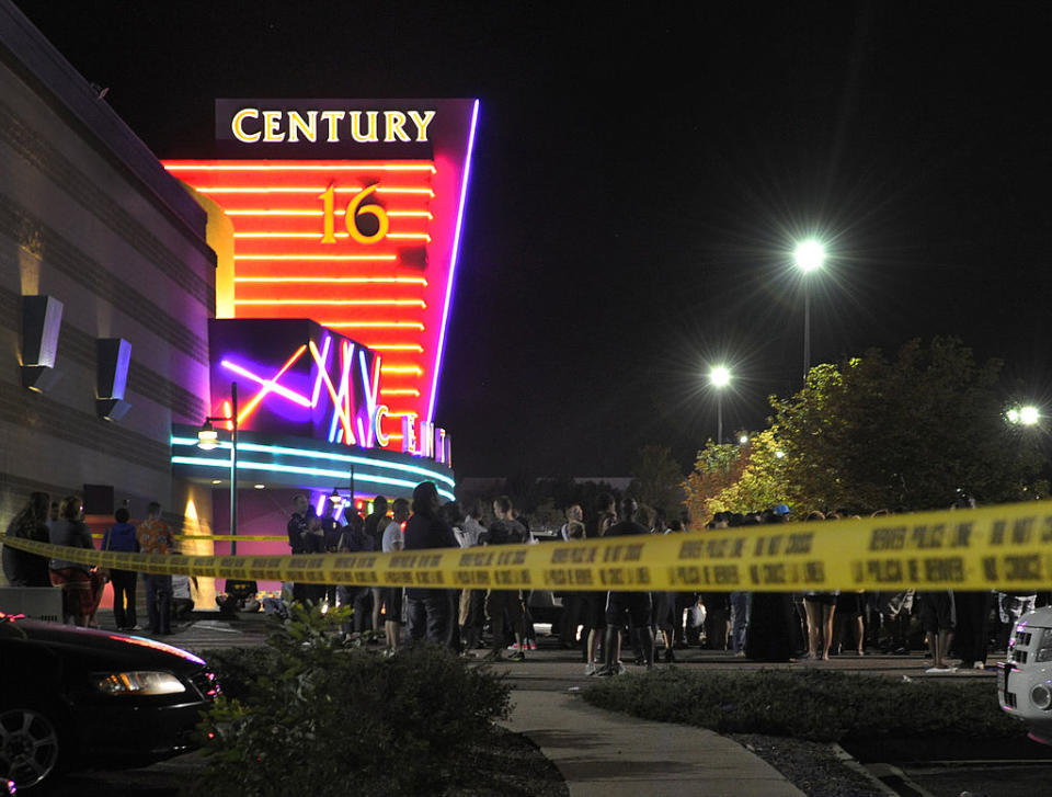 police tape surrounding the theater