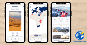 Visited is a popular travel app, which allows users to map their travel journeys, see how many famous places they have been to and get inspired by discovering new destinations.