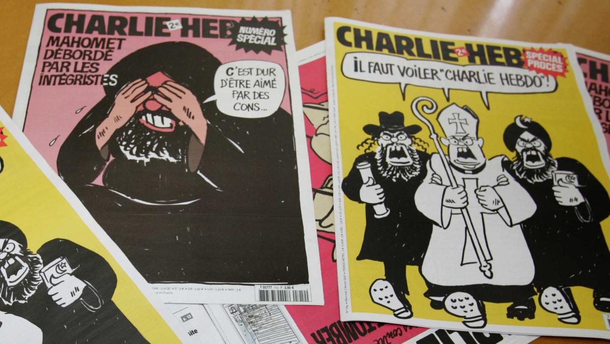 Charlie Hebdo a souvent dû répondre de son insolence devant la justice, mais il n'a jamais été attaqué pour blasphème, puisque la loi française ne le ppévoit pas. - Jack Guez - AFP