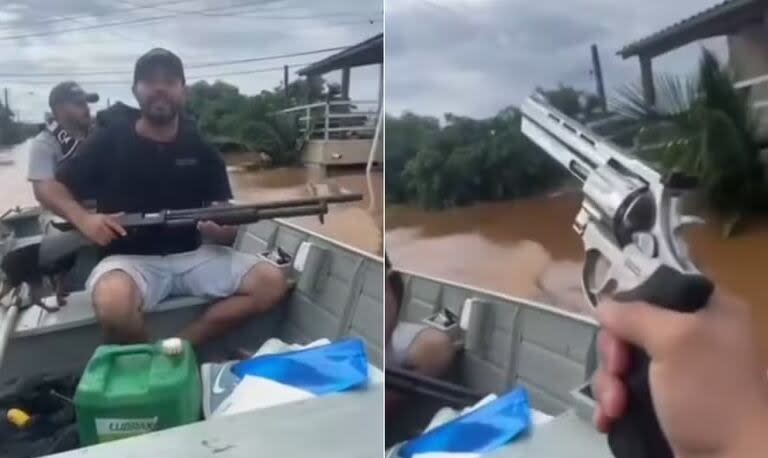 Escenas de vecinos armados circulan por las redes sociales