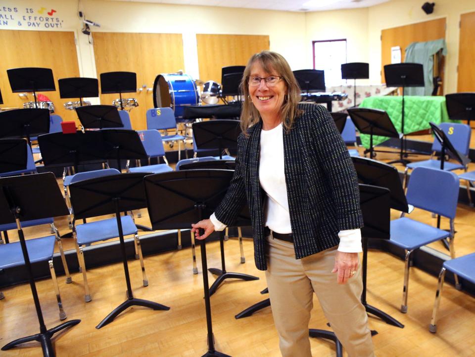 Laurie Ellis, a teacher in Kennebunk, is one of two band leaders from Maine who will be performing in the annual Macy's Day Parade on Thanksgiving.
