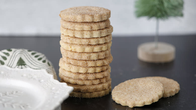 Stack of biscochito cookies